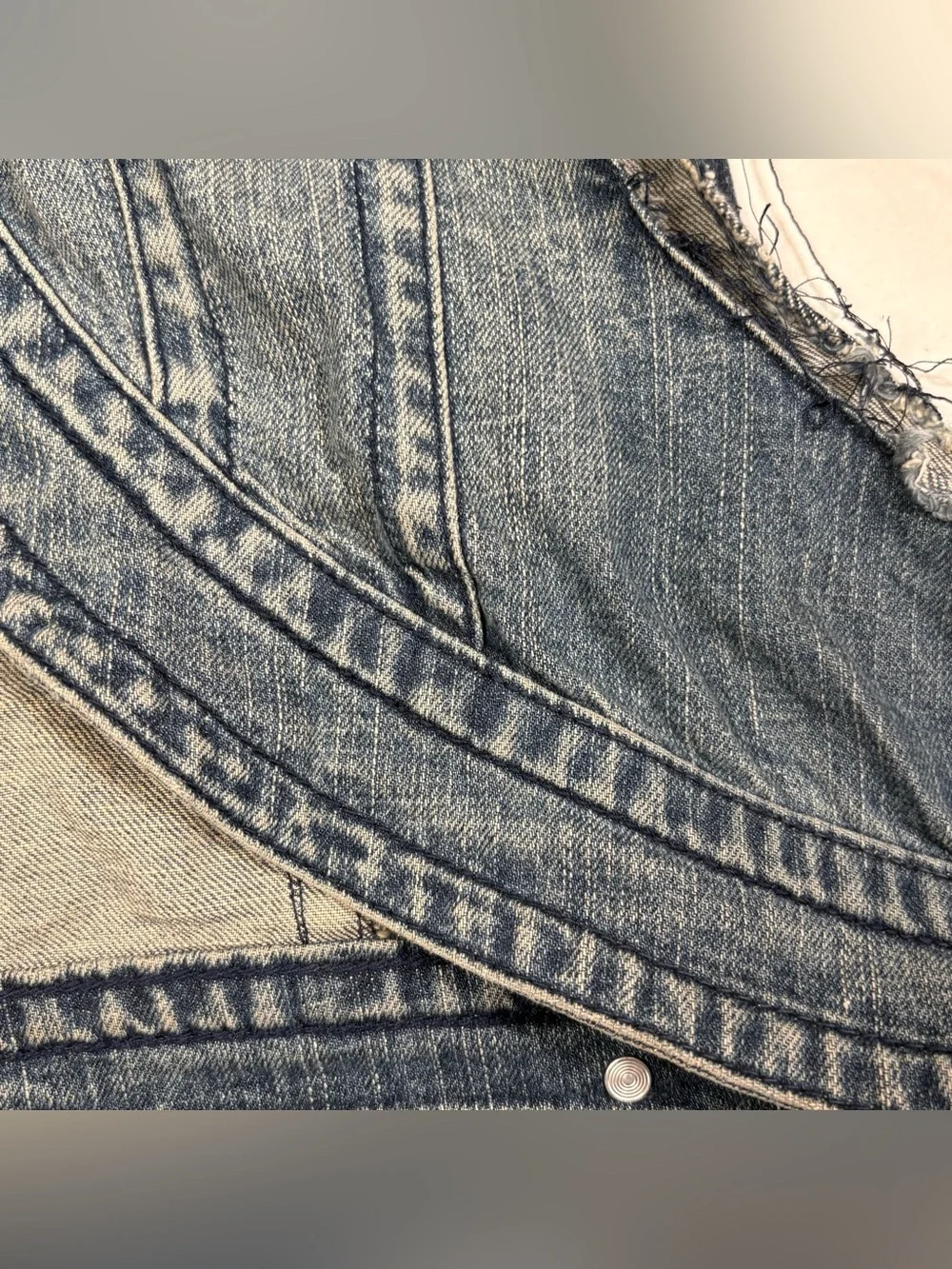Venezia Cropped Denim Vest